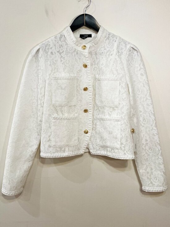 Aqua Jackets & Blazers - New Aqua Lace Lady Jacket White Small $118